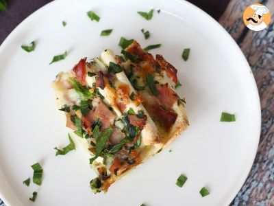 Gratinado de tortillas con jamón, espinacas y mozzarella, al estilo crincle cake - foto 6