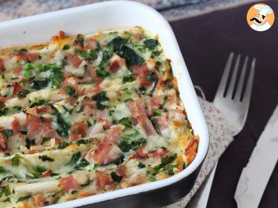 Gratinado de tortillas con jamón, espinacas y mozzarella, al estilo crincle cake - foto 9