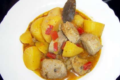 Guiso de patatas con albacora ó marmitako a mi manera - Receta Petitchef