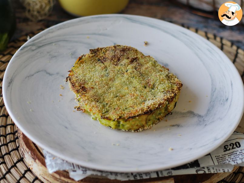 Hamburguesa vegetariana de calabacín y patata en freidora de aire