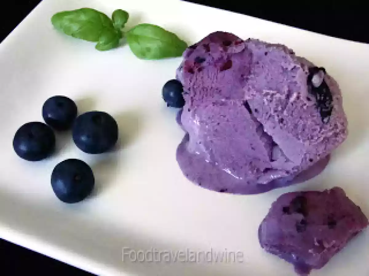 Helado de Arándanos cremoso