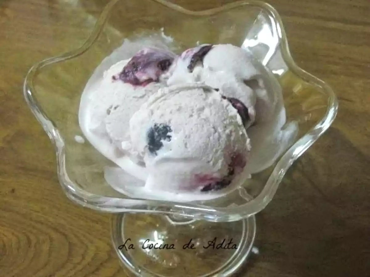 Helados de cerezas al kirsch