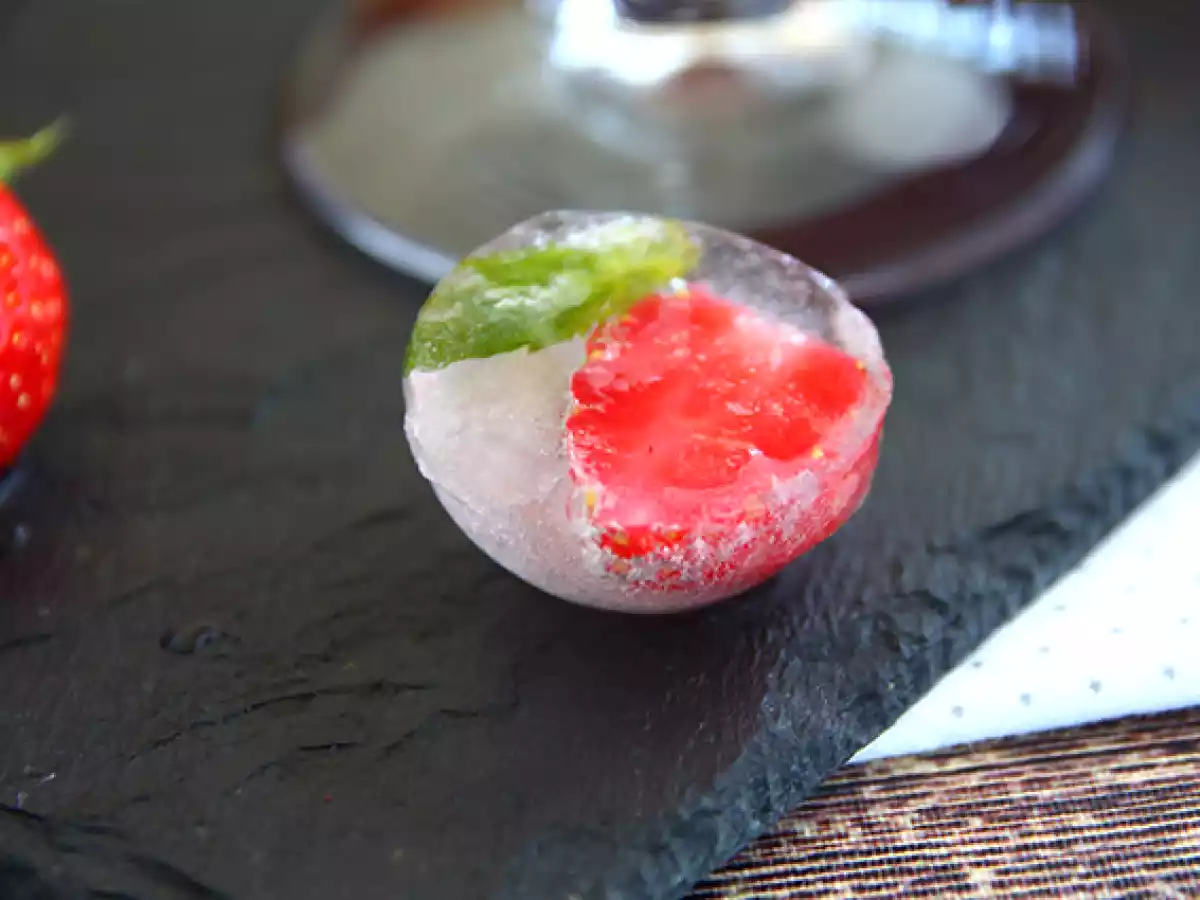 Hielo con frutas