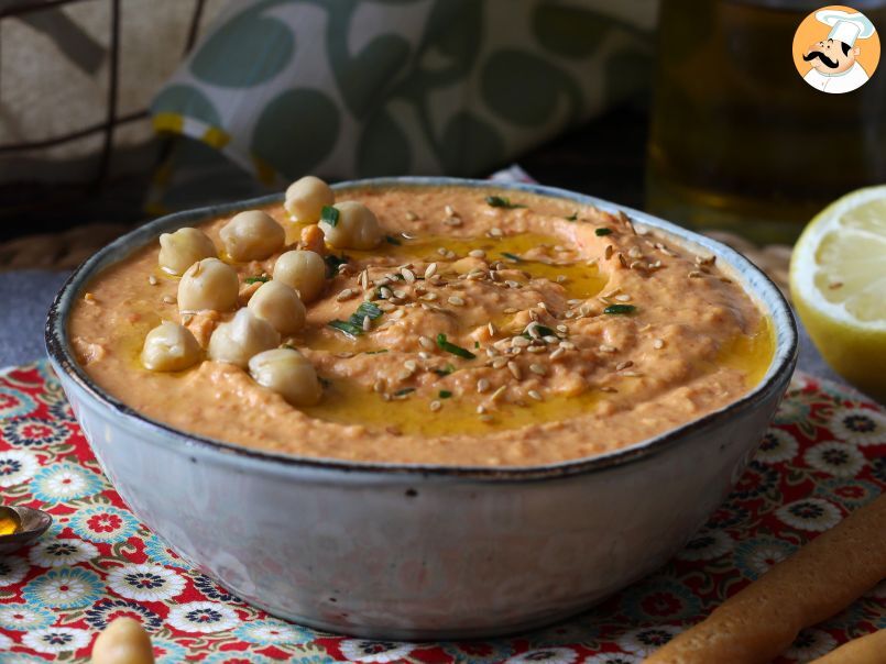 Hummus de pimiento rojo