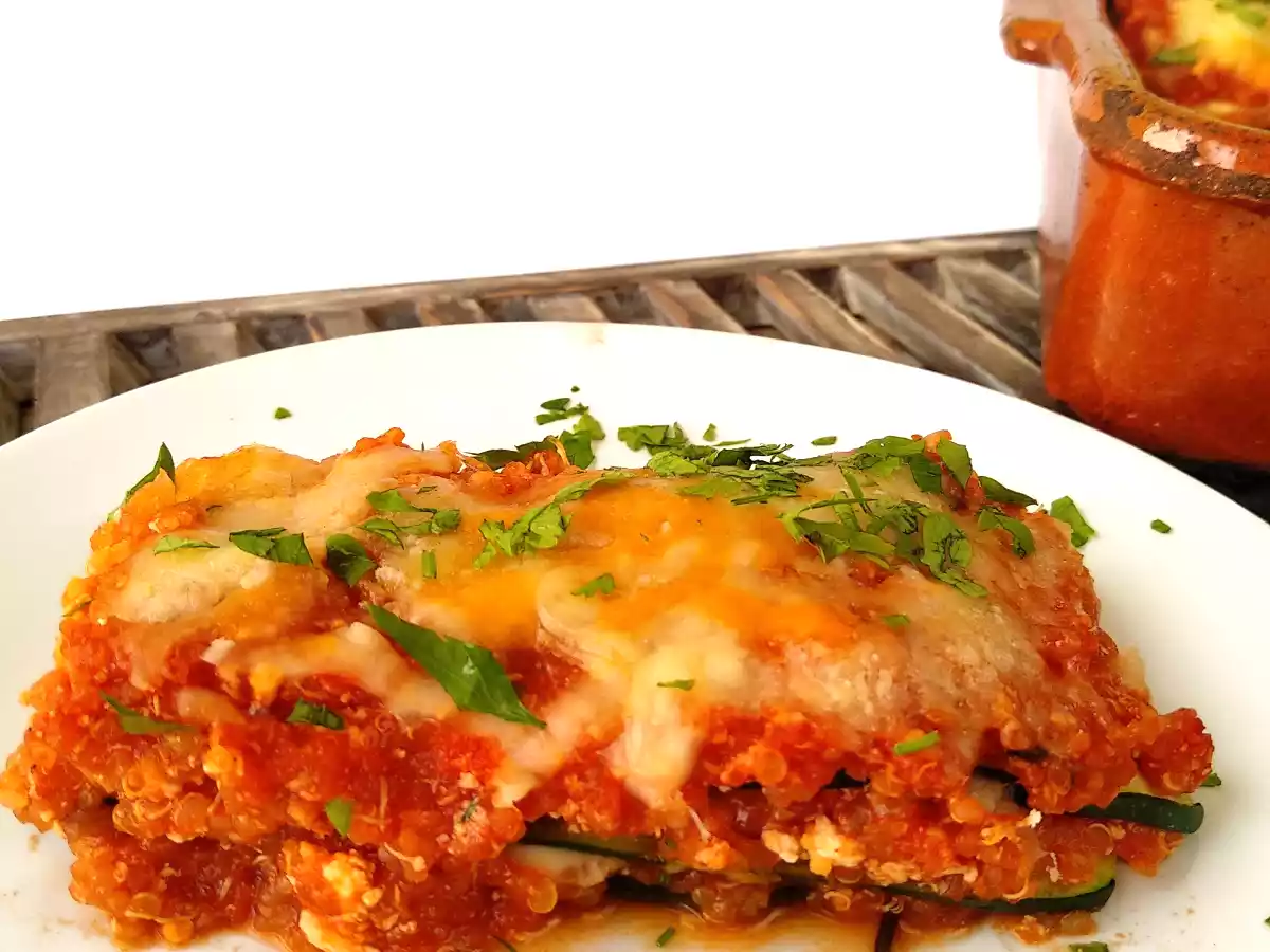 Lasaña de calabacín y quinoa - foto 2