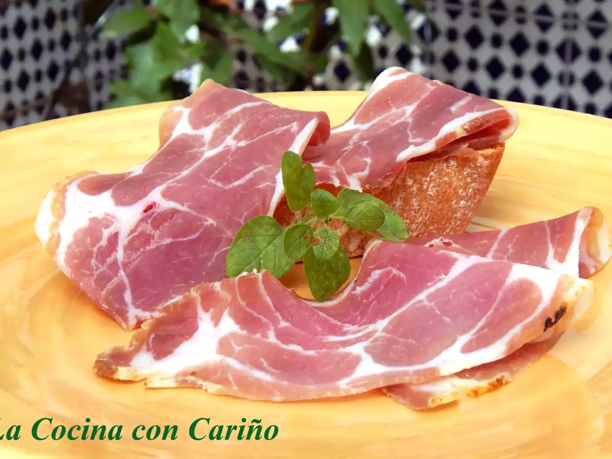 Lomo curado casero para el aperitivo