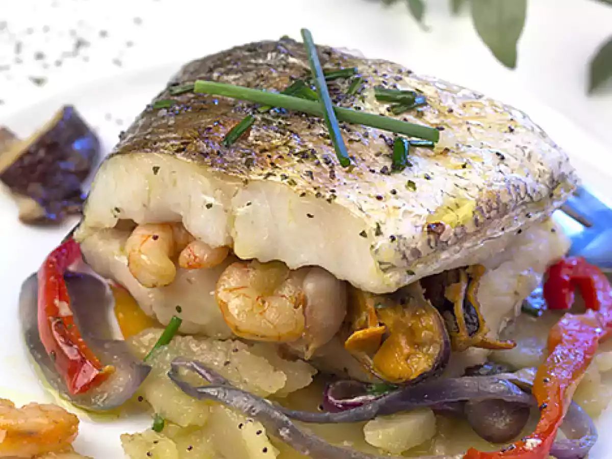 Merluza rellena al horno