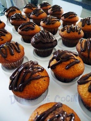 Mini cupcakes de vainilla y chocolate - Receta Petitchef