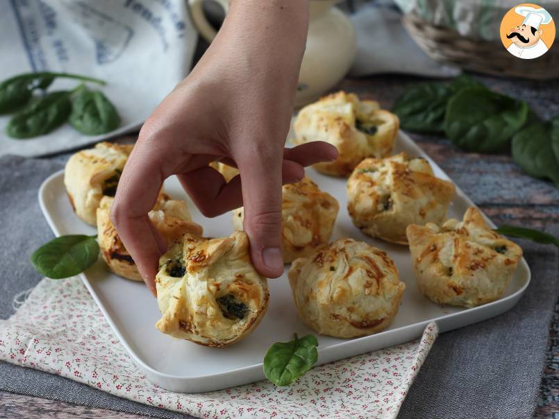 Mini hojaldres de espinacas y queso de cabra - foto 3