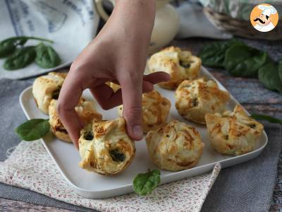 Mini hojaldres de espinacas y queso de cabra - foto 3