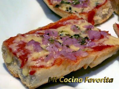 Mini pizzas en baguette - Receta Petitchef