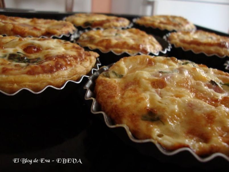 Mini quiches de jamón y queso