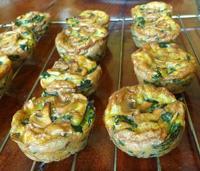 Muffins de espinacas y champiñones - Receta Petitchef