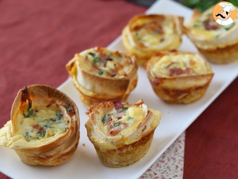 Muffins de tortillas con bacon y mozzarella - foto 2