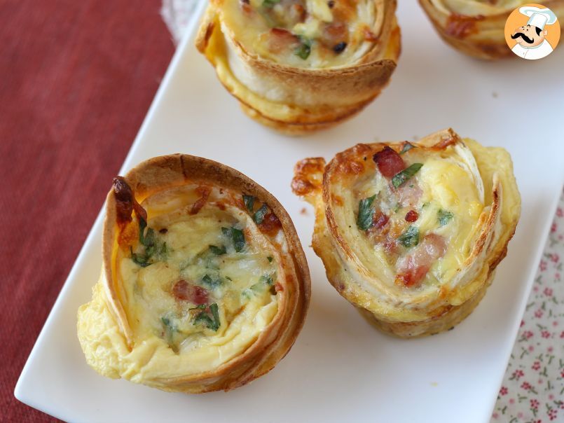 Muffins de tortillas con bacon y mozzarella - foto 3