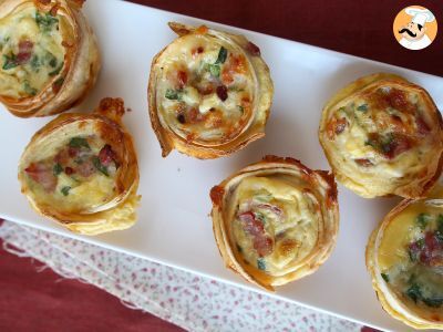 Muffins de tortillas con bacon y mozzarella - foto 4