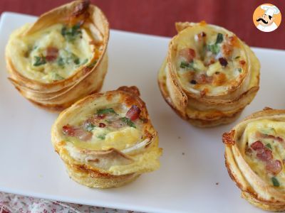 Muffins de tortillas con bacon y mozzarella - foto 6