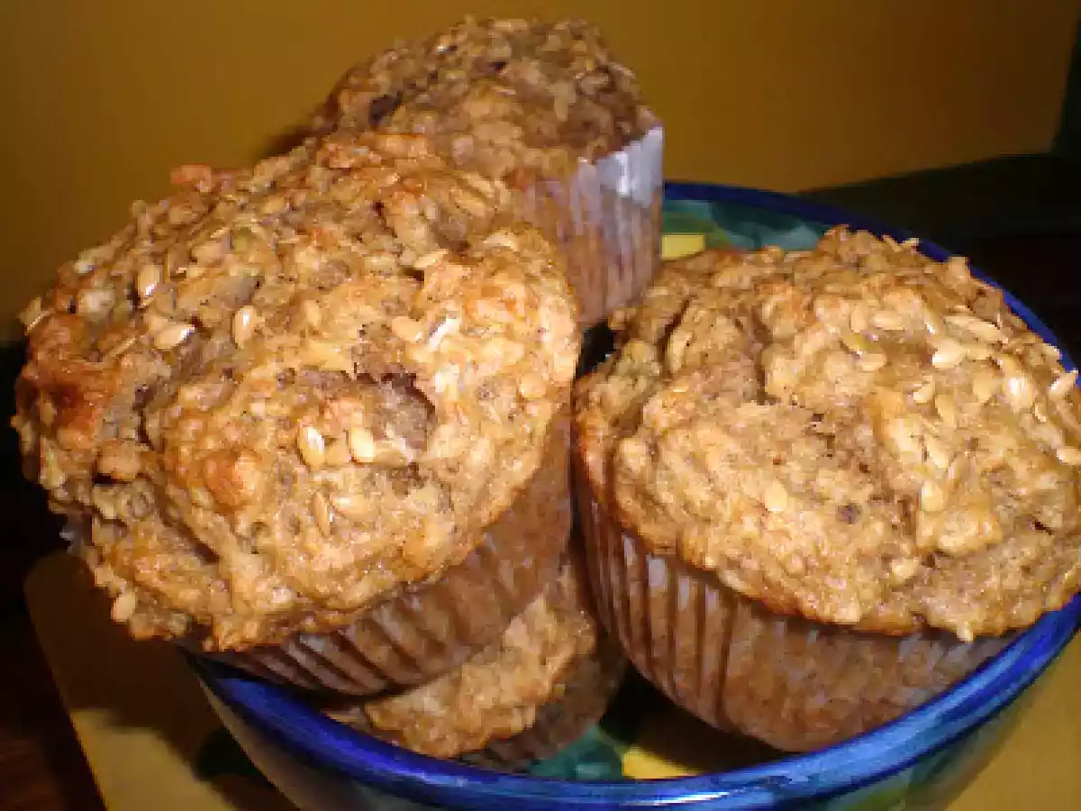 Muffins veganos de mantequilla de cacahuete y plátano - foto 2