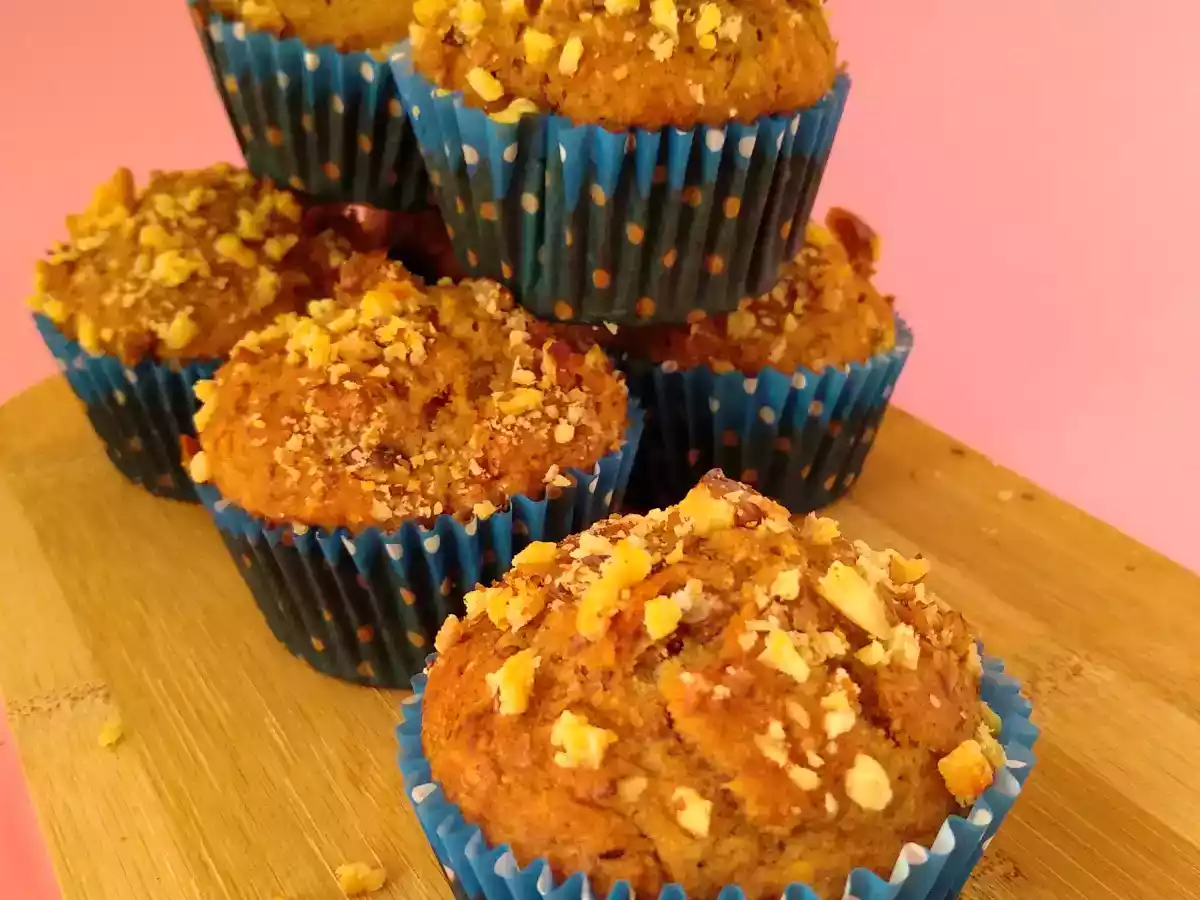 Muffins veganos de plátano, nueces y dátiles - foto 7