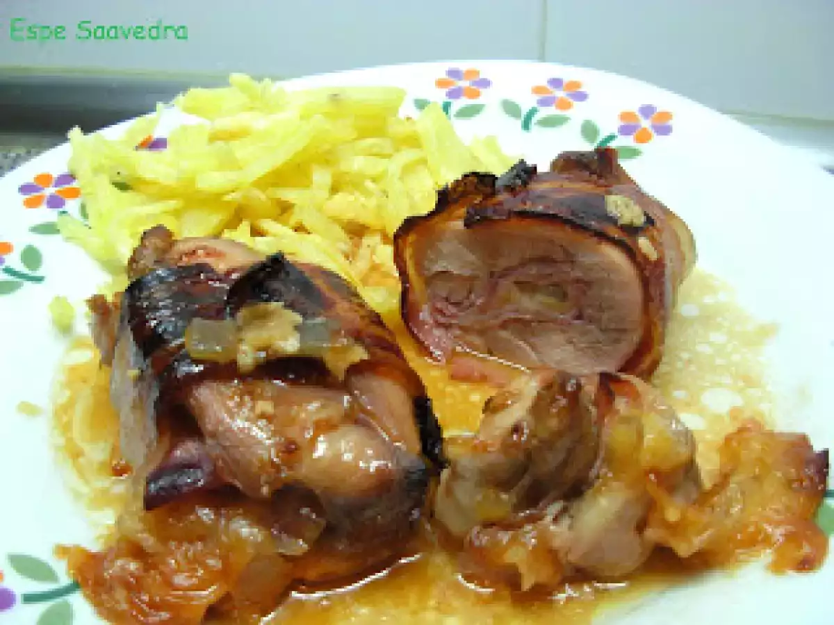 Muslos de pollo rellenos