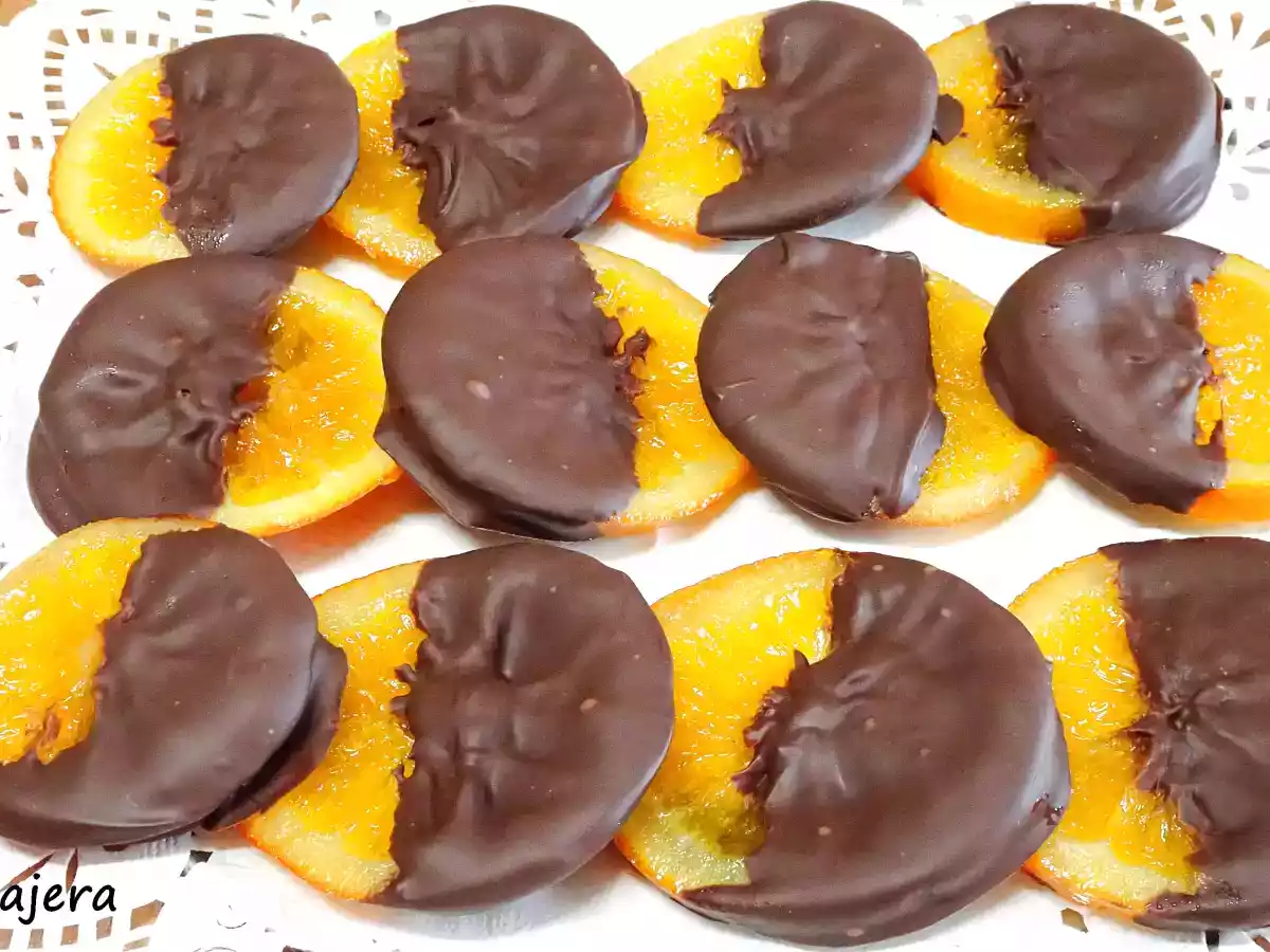 Naranjas confitadas con chocolate negro - foto 2