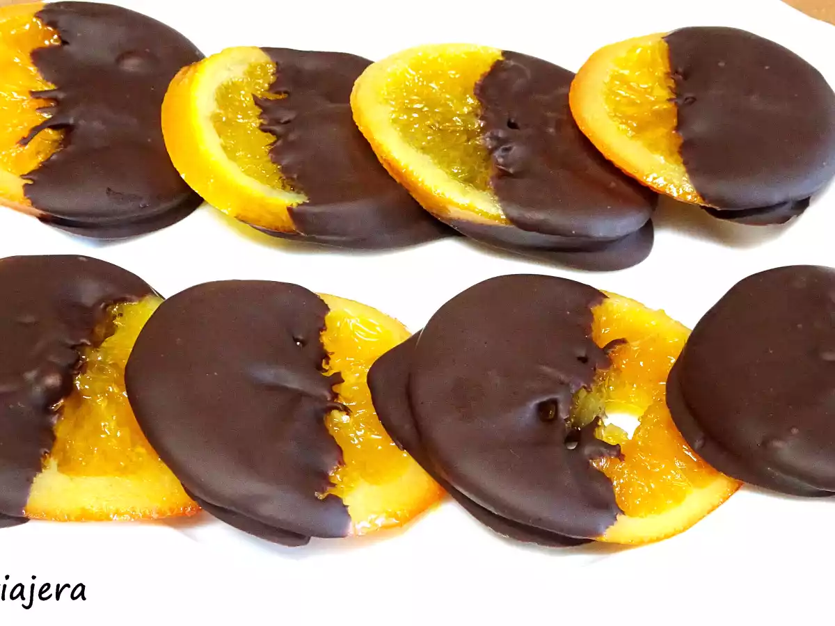 Naranjas confitadas en microondas