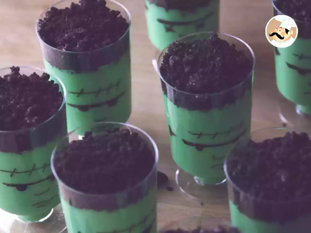 Natillas Frankenstein para Halloween, Frankenstein Pudding - foto 2