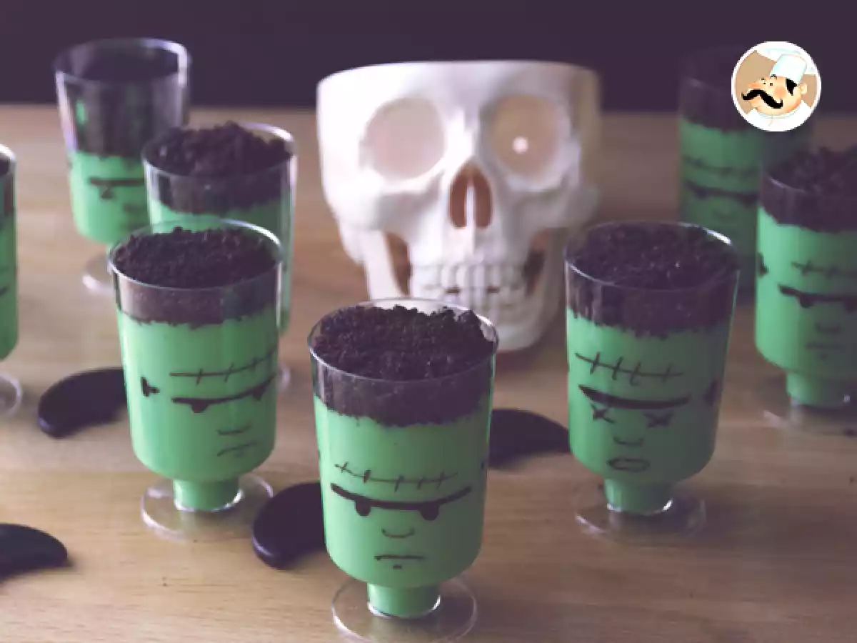 Natillas Frankenstein para Halloween, Frankenstein Pudding - foto 4