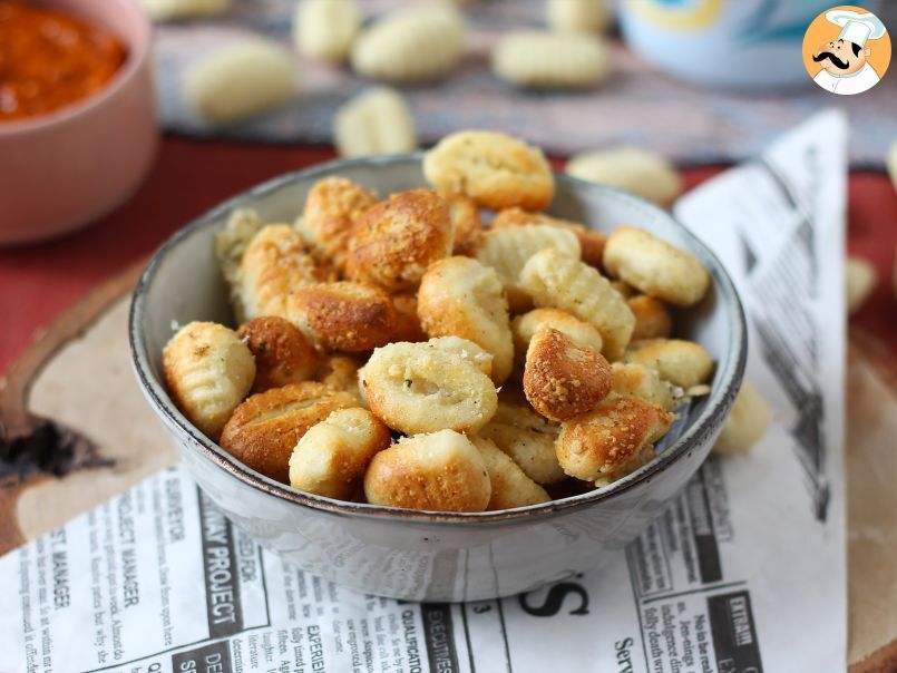 Ñoquis crujientes de parmesano en freidora de aire (air fryer)