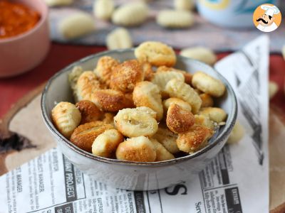 Ñoquis crujientes de parmesano en freidora de aire (air fryer)