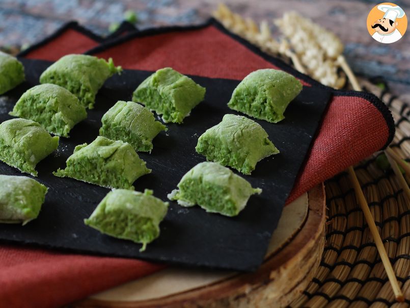 Ñoquis de guisantes caseros