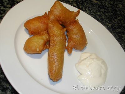 Palitos de chipirón rebozado en masa orly casera - Receta Petitchef