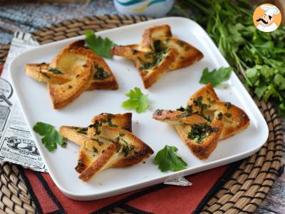 Pan de ajo con forma de estrella