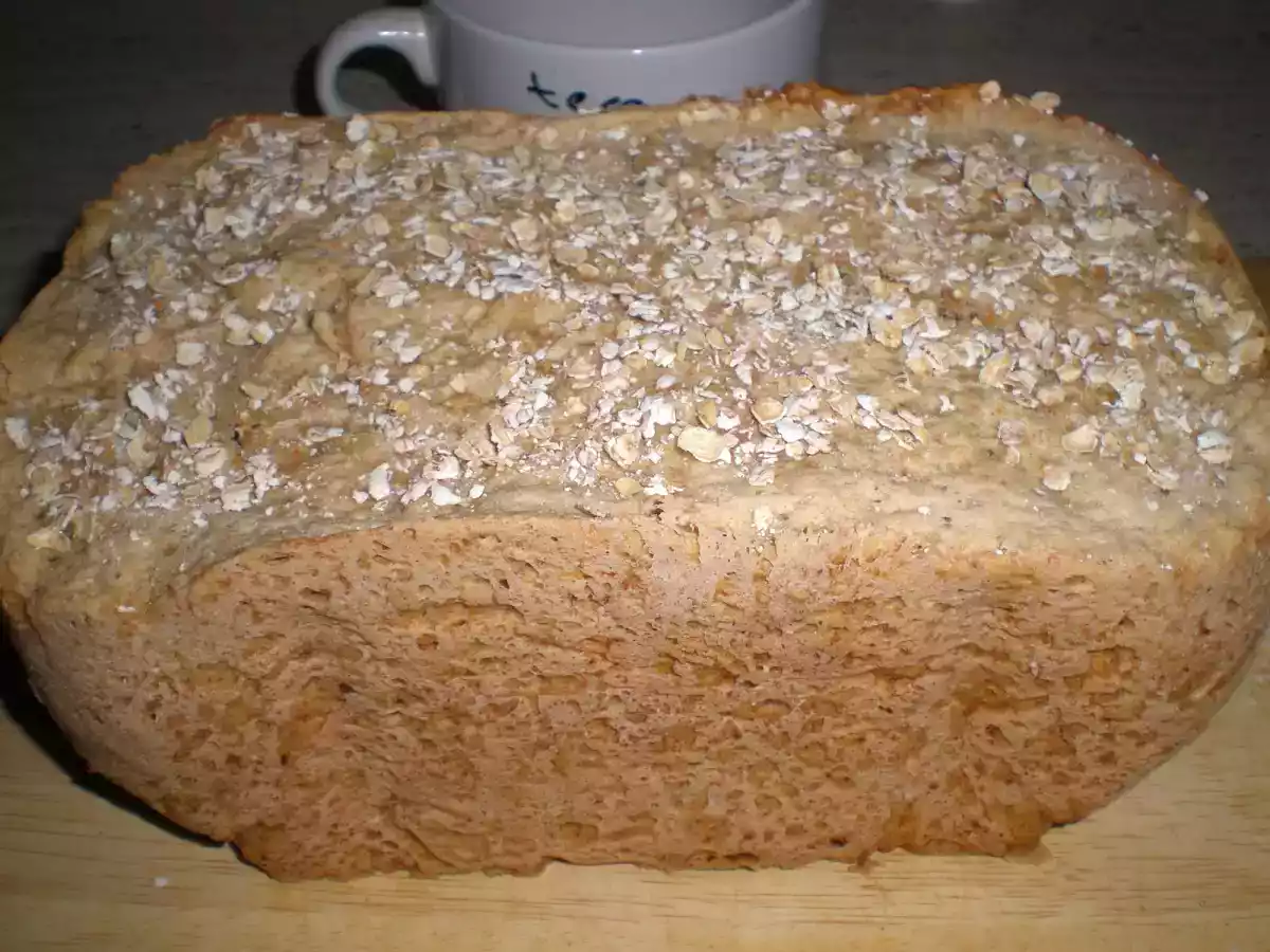 Pan de avena en panificadora