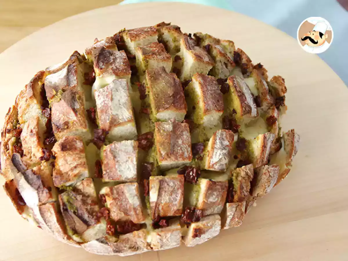 Pan de hogaza con queso y pesto - foto 3