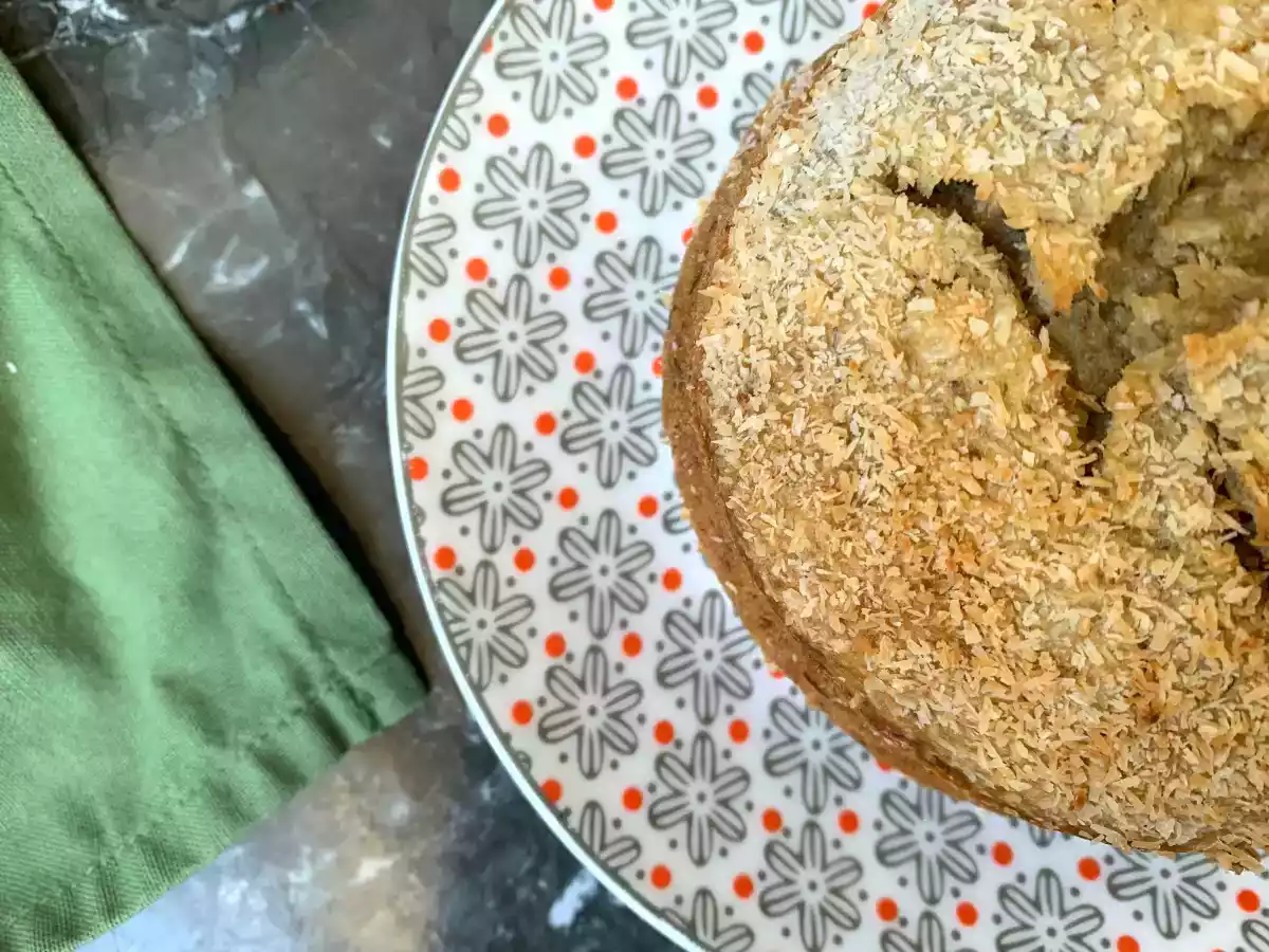 Pan de plátano y coco, banana-coco bread - sin lactosa - foto 3