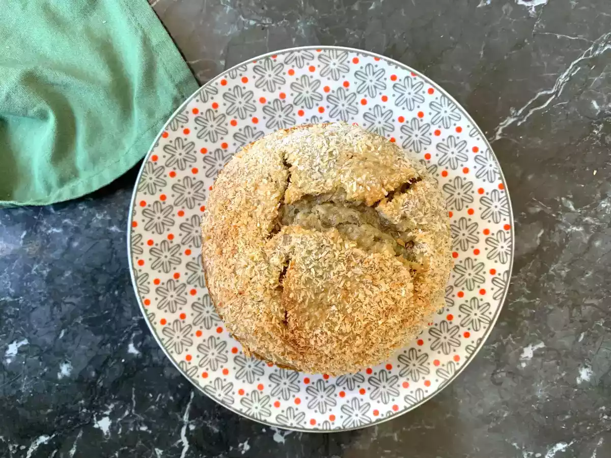Pan de plátano y coco, banana-coco bread - sin lactosa - foto 4