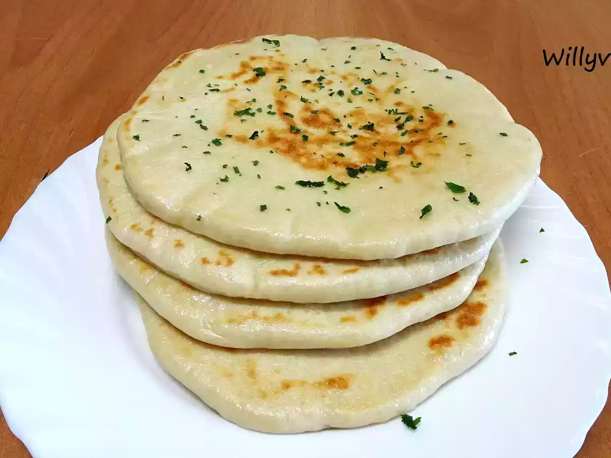 Pan turco sin horno. Bazlama