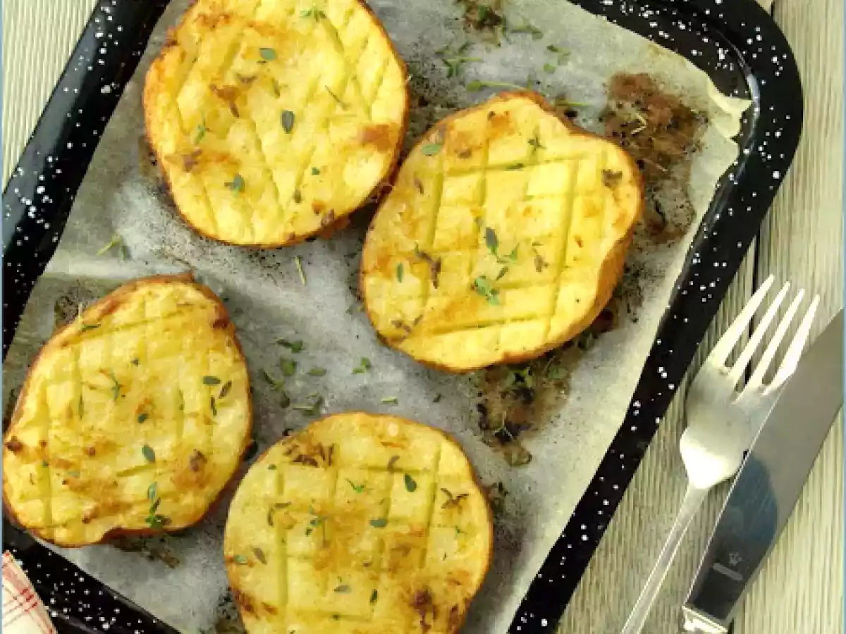 Papas con mostaza y tomillo