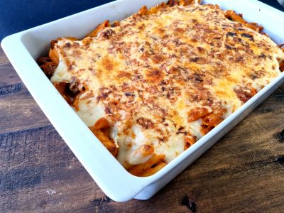 Pasta al forno estilo Ginos (versión vegana y sin gluten)