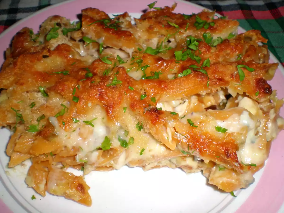 PASTA AL QUESO GRATINADA