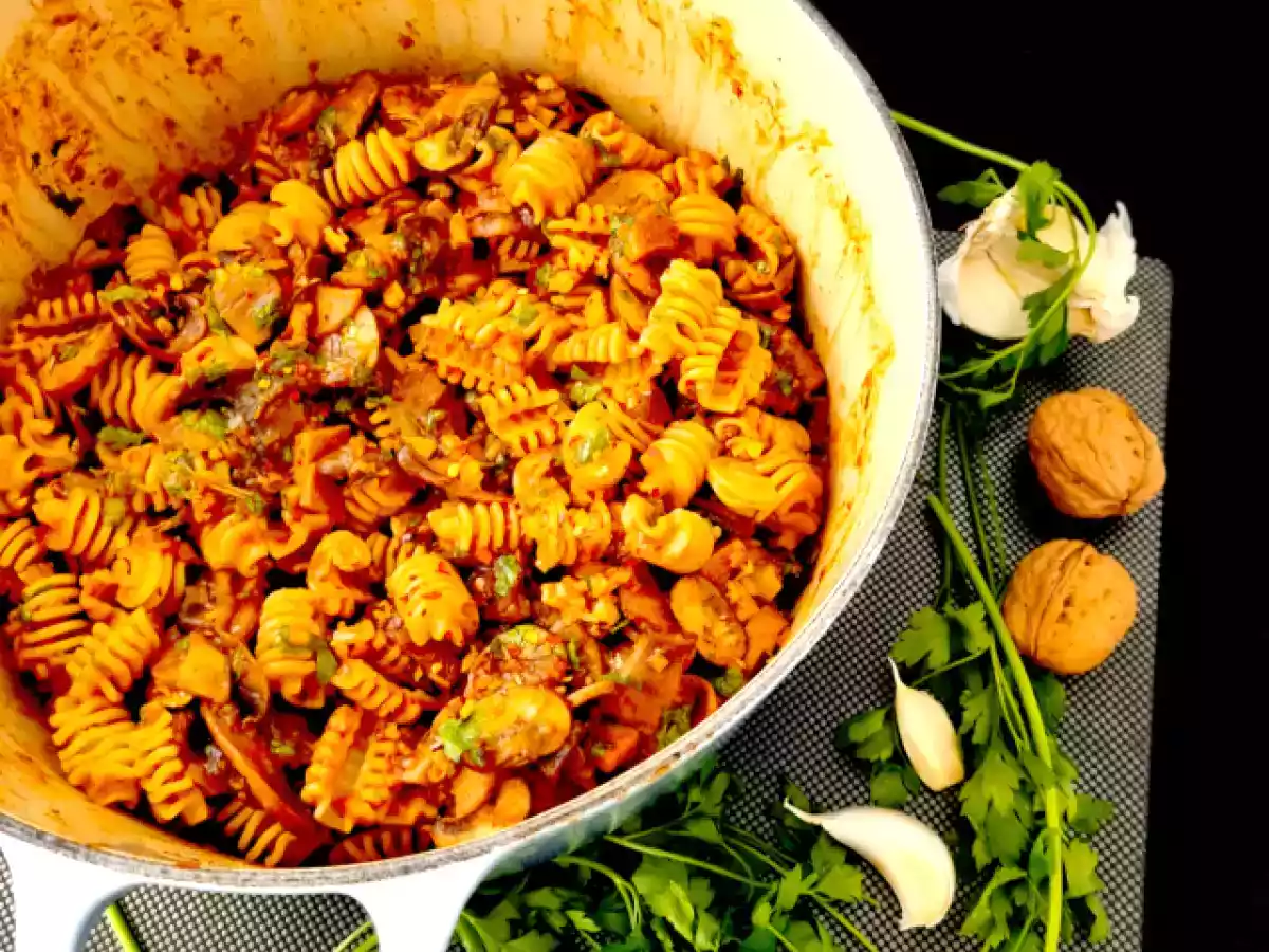 Pasta con ajo y setas {con mucho sabor umami} - foto 2