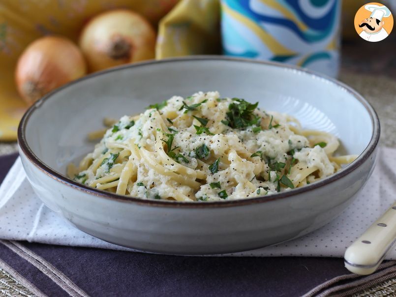 Pasta con crema de cebolla, una receta fácil y económica - foto 3