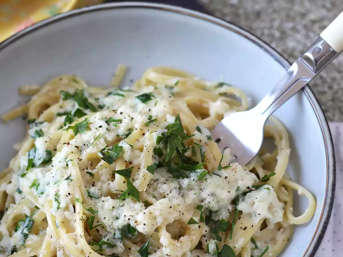 Pasta con crema de cebolla, una receta fácil y económica - foto 4