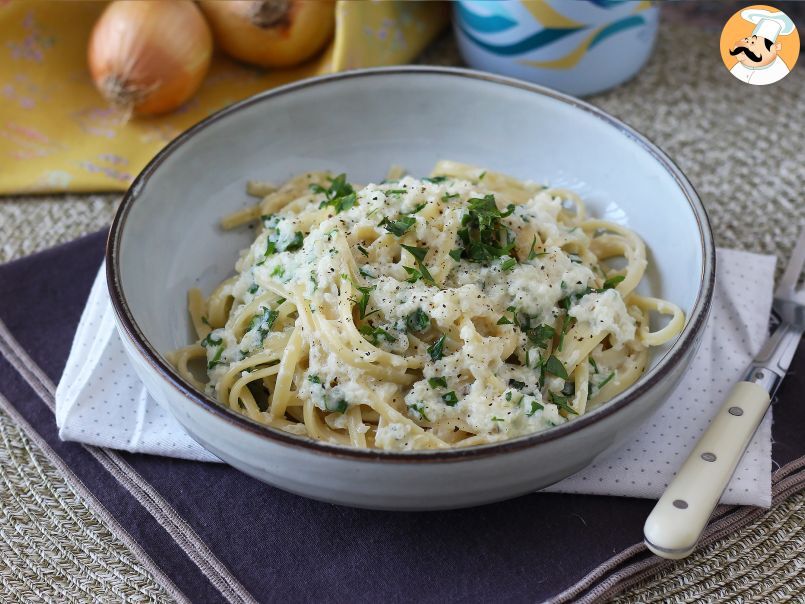 Pasta con crema de cebolla, una receta fácil y económica - foto 5