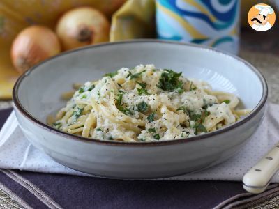 Pasta con crema de cebolla, una receta fácil y económica - foto 3