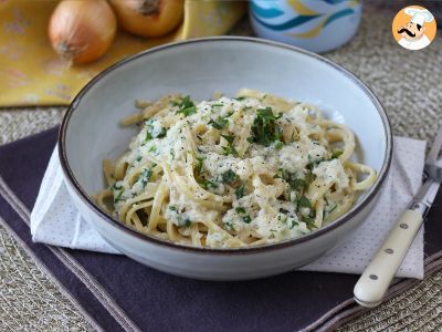 Pasta con crema de cebolla, una receta fácil y económica - foto 5