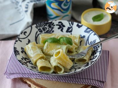 Pasta con crema de ricota y albahaca - foto 2