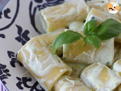 Pasta con crema de ricota y albahaca - foto 3