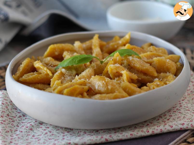 Pasta fresca de calabaza, con sólo 2 ingredientes